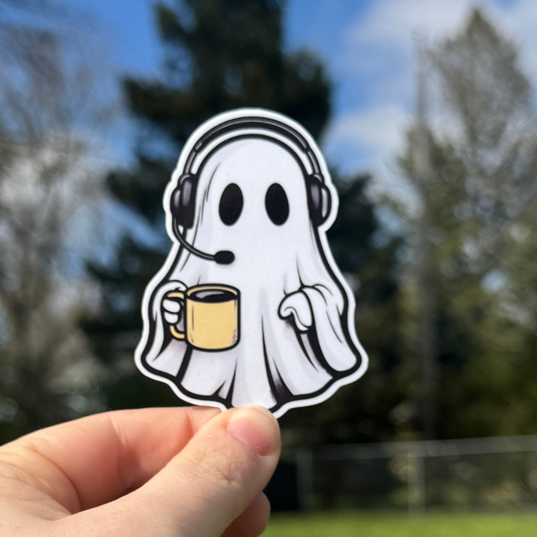 Dispatch Ghost Sticker – Witty Whits Design Shop