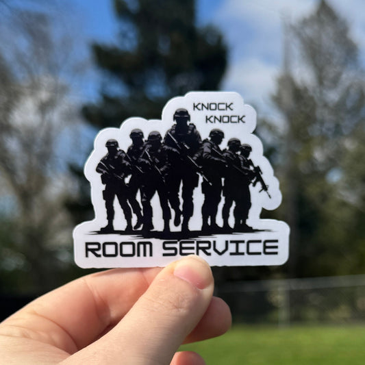 Room Service Police Sticker