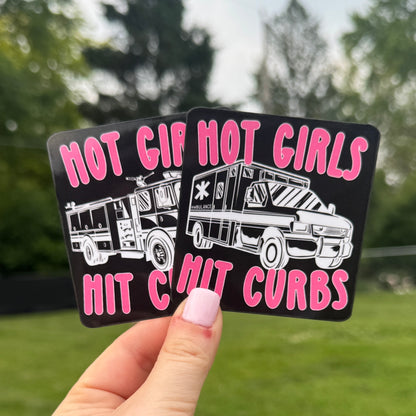 Hot Girls Firefighter Sticker