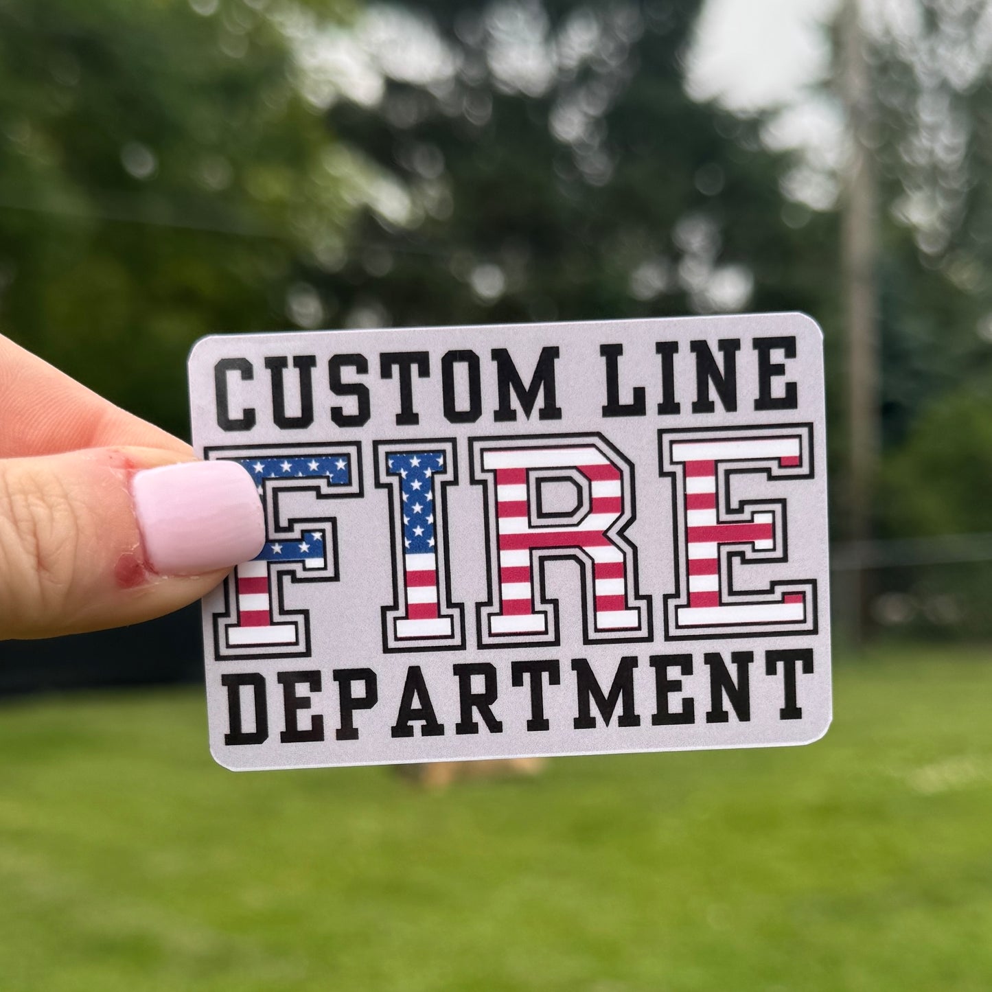 Custom Fire Department Sticker
