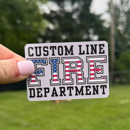 Custom Fire Department Sticker