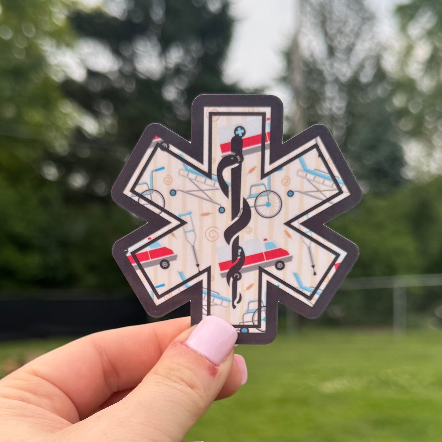 Star of Life Firefighter and EMS Sticker