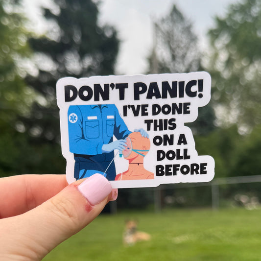 Don't Panic Firefighter and EMS Sticker