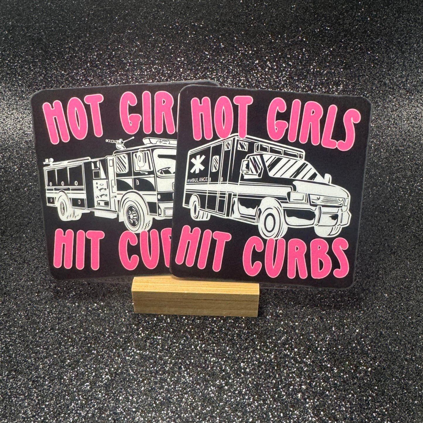 Hot Girls Firefighter Sticker