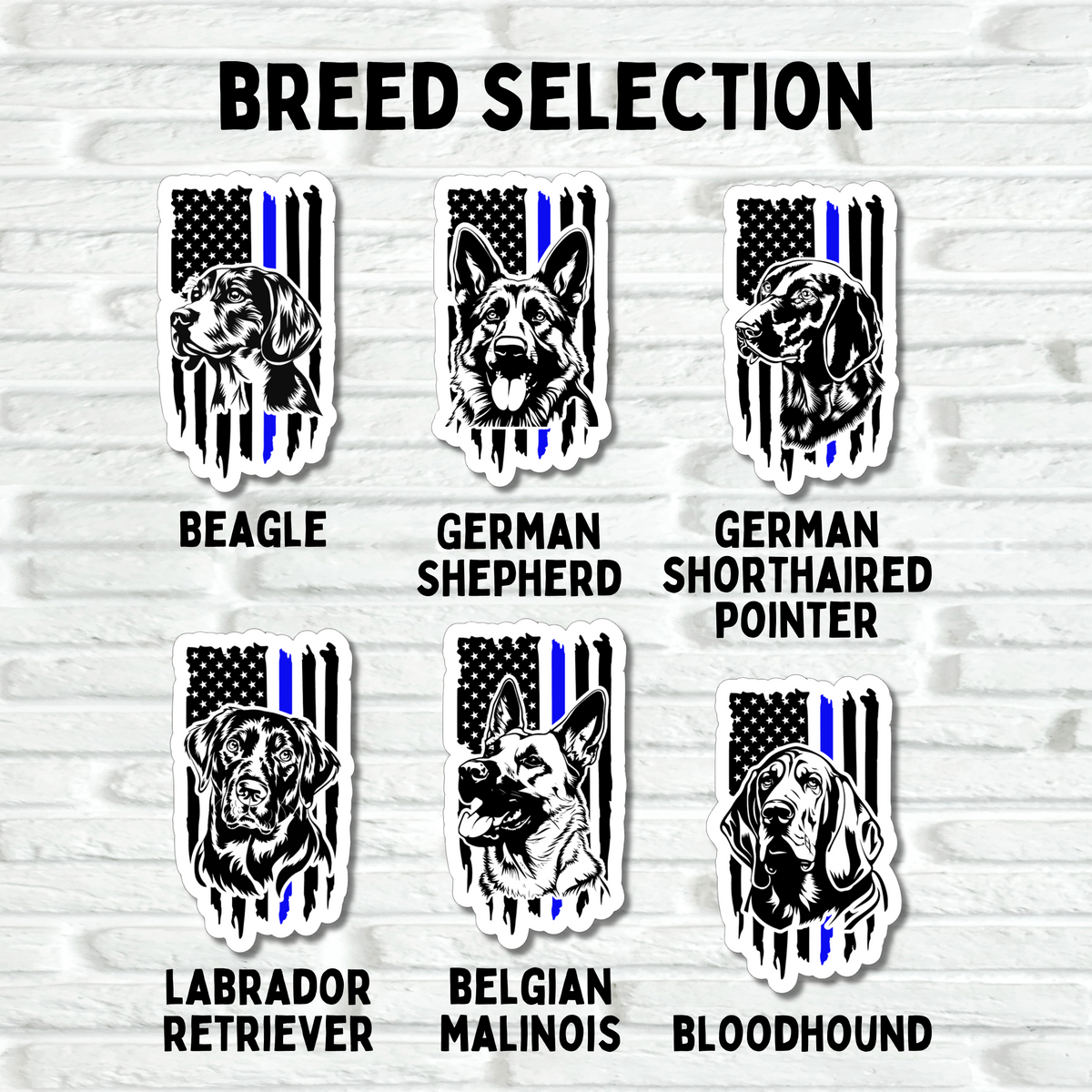 K9 Sticker Square Custom K9 Police Sticker – Witty Whits Design Shop LLC