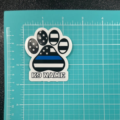 Custom K9 Paw Police Sticker