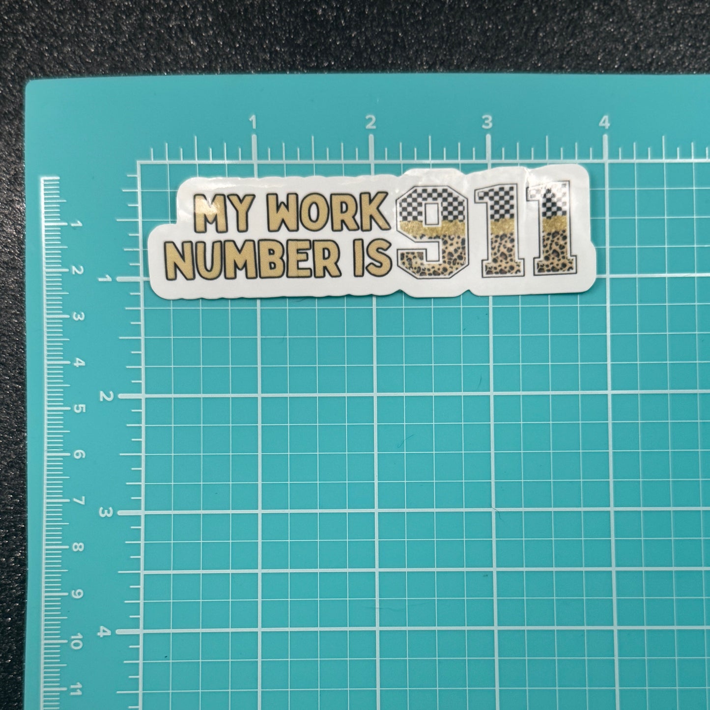 My Work Number Dispatch Sticker