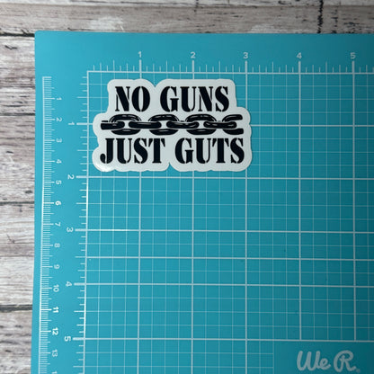 No Guns Just Cuts Corrections Sticker