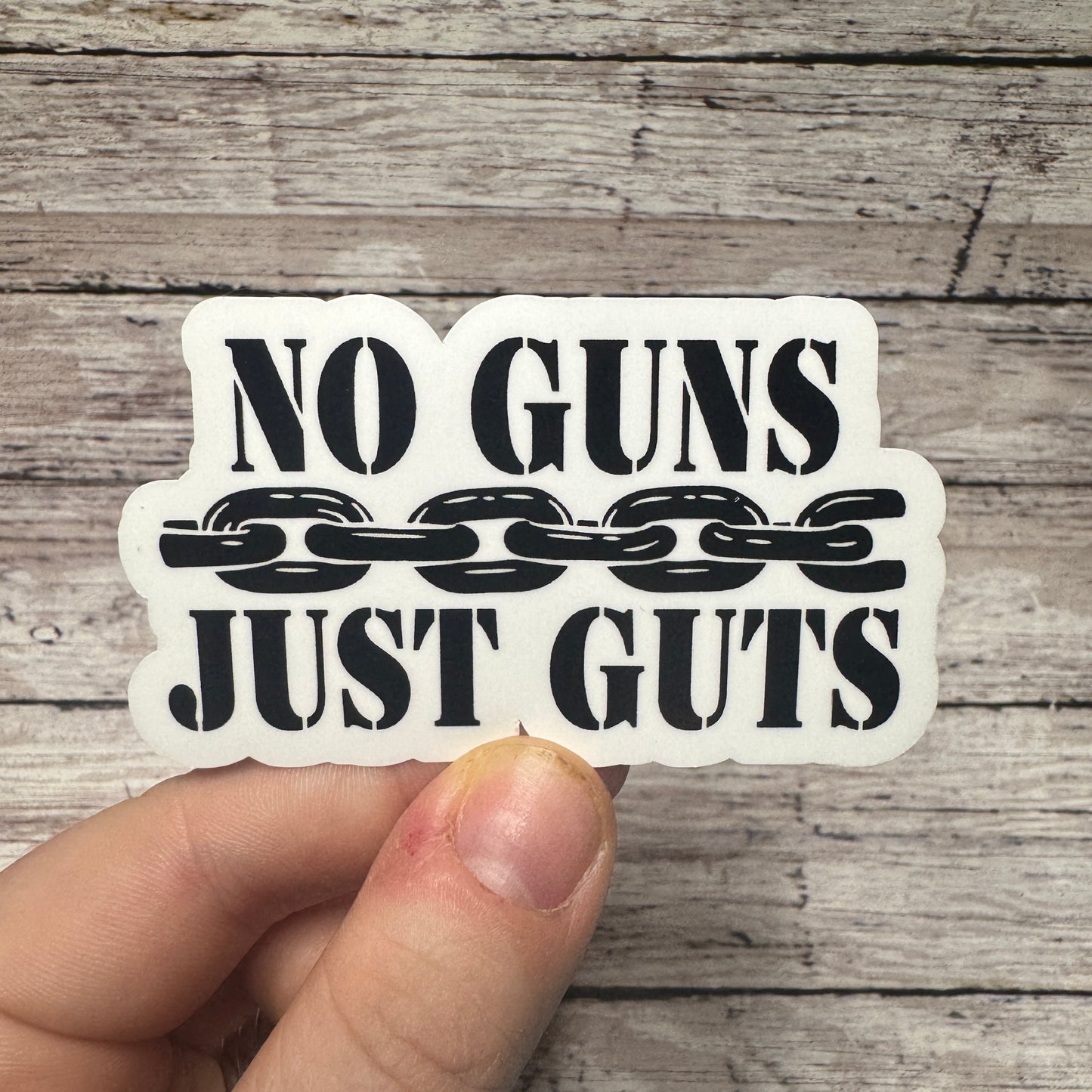 No Guns Just Cuts Corrections Sticker