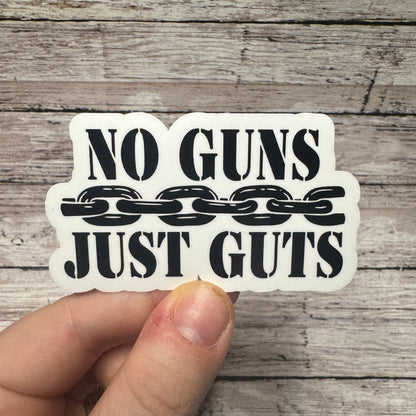 No Guns Just Cuts Corrections Sticker