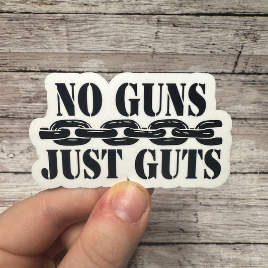 No Guns Just Cuts Corrections Sticker