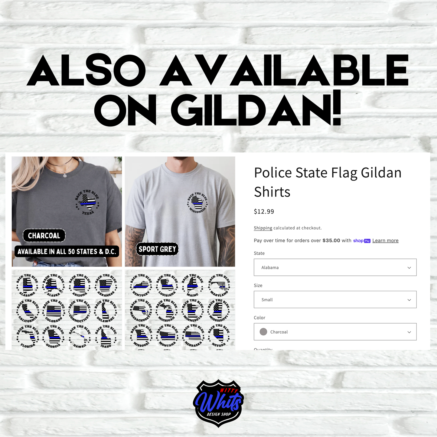 Police State Flag Comfort Colors Shirts