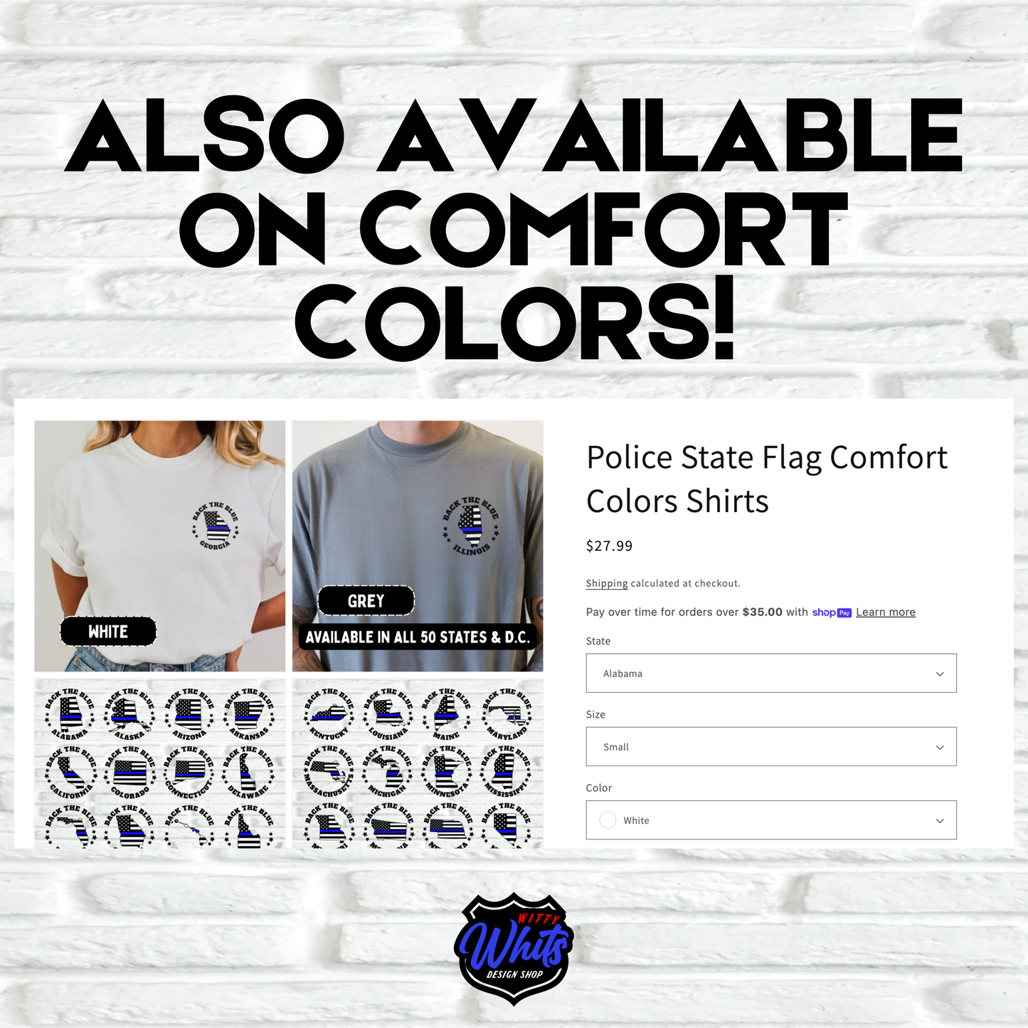 Police State Flag Gildan Shirts