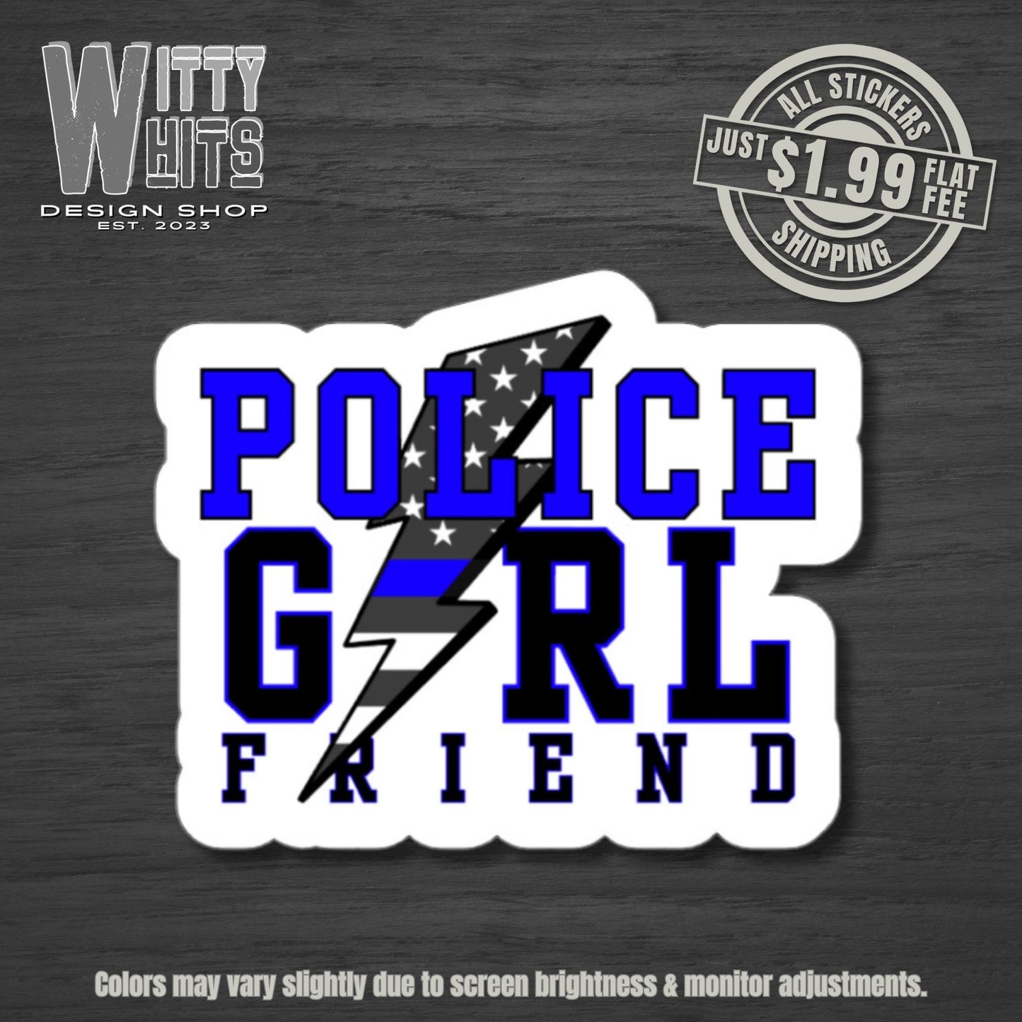 Lightning Police Wife Sticker