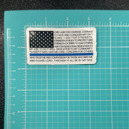 Police Prayer Sticker