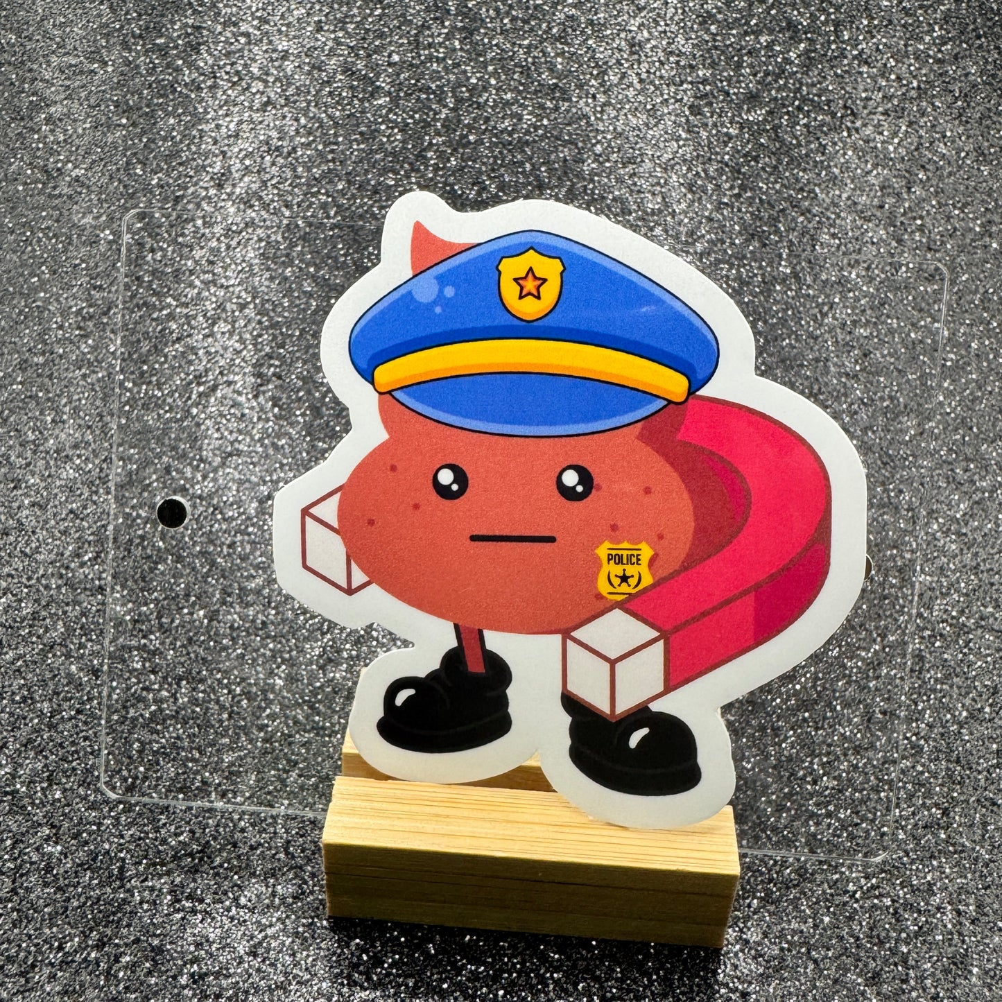 Shit Magnet Police Sticker