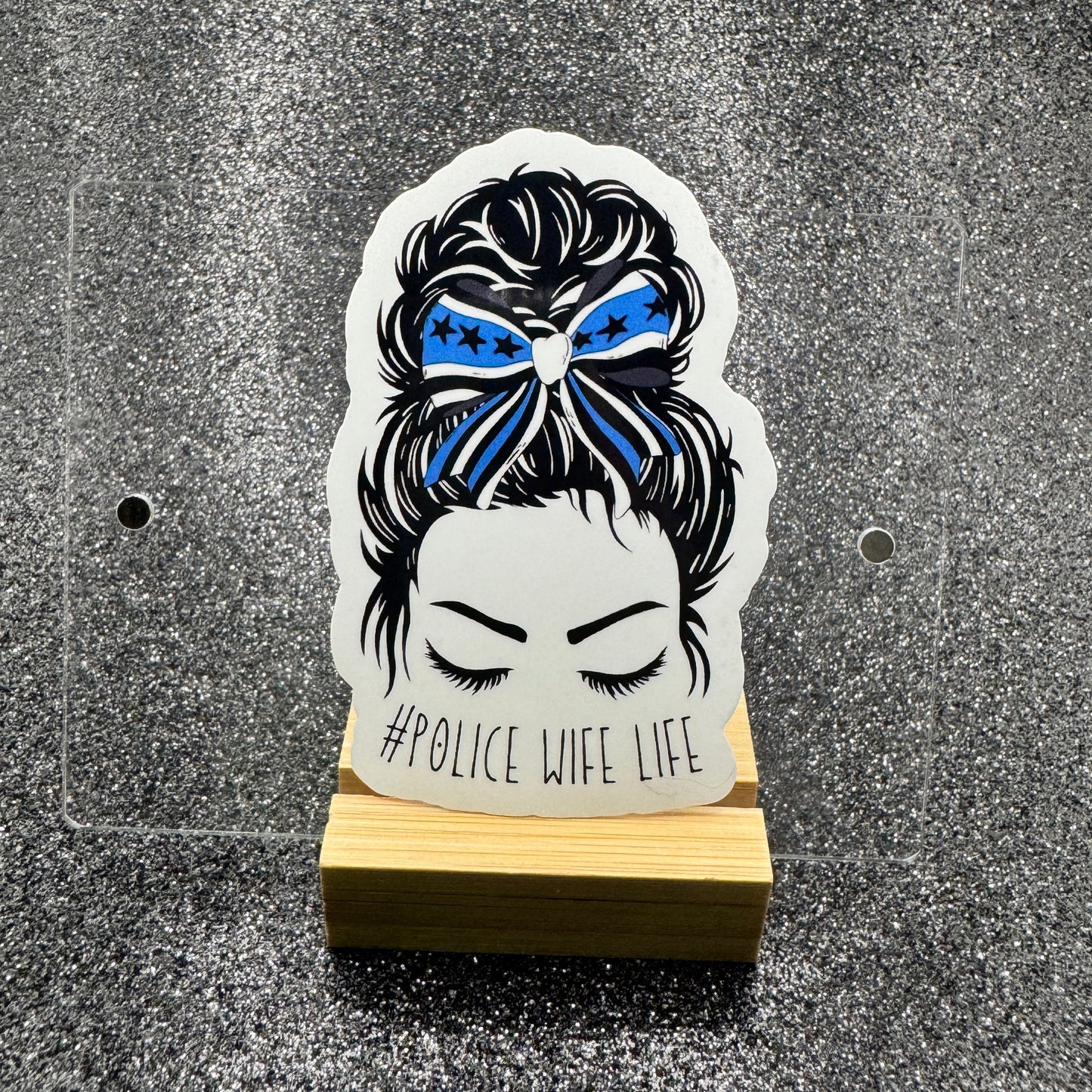 Messy Bun Police Sticker