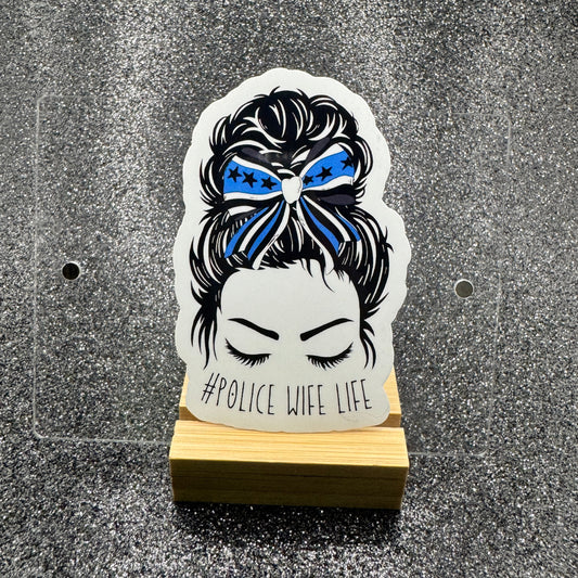 Messy Bun Police Sticker