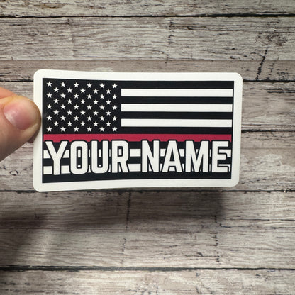 Custom Thin Red Line Fire Flag