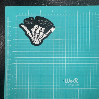 Corrections Wife Skeleton Hand Sticker