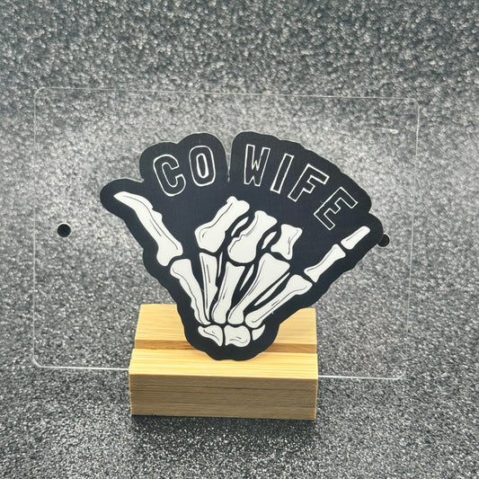 Corrections Wife Skeleton Hand Sticker