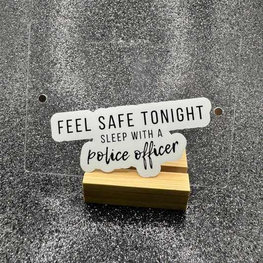 Sleep With a Police Officer Sticker