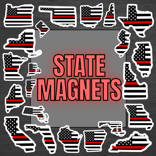 Firefighter State Flag Magnets