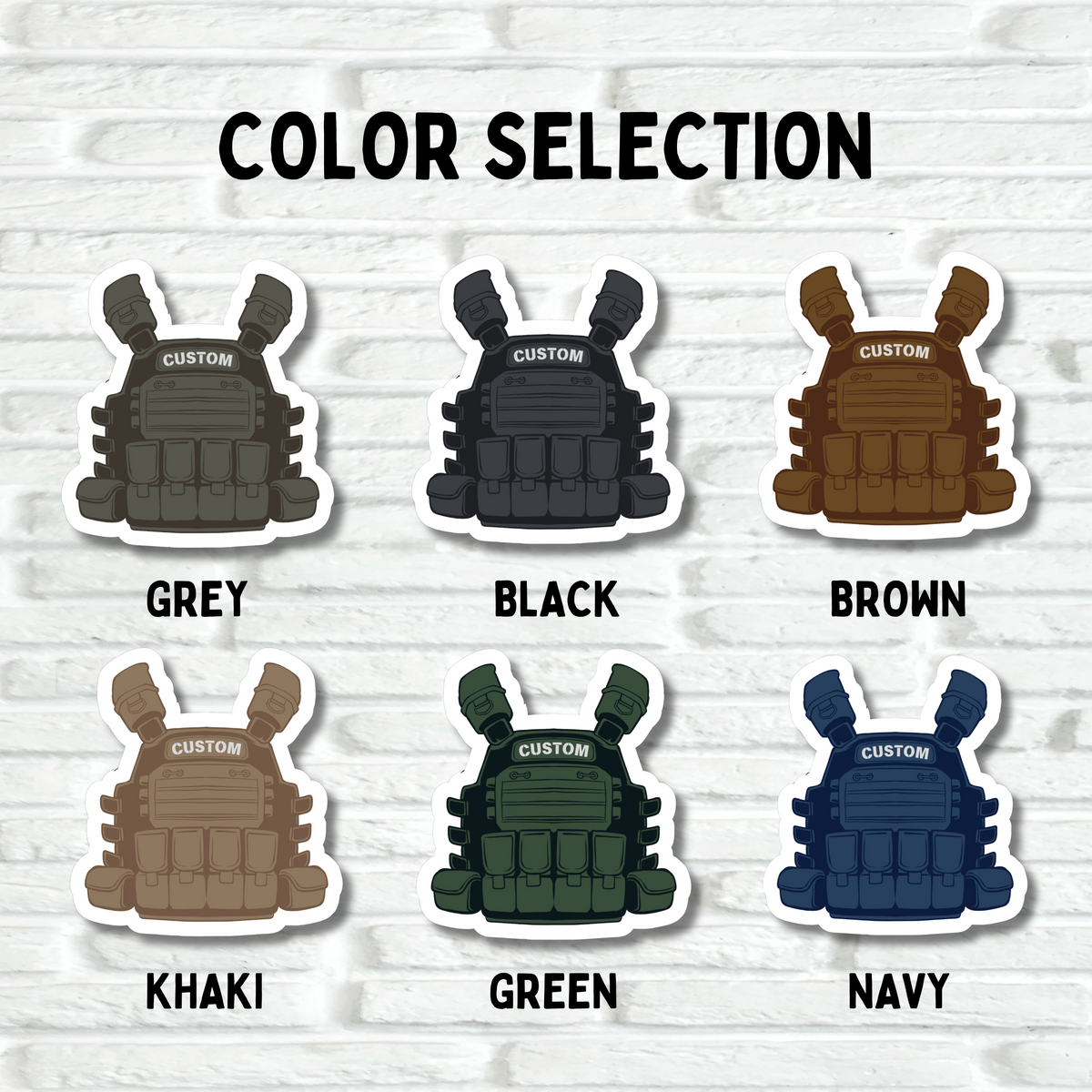 Witty Design Custom Police Vest Sticker – Witty Whits Design Shop